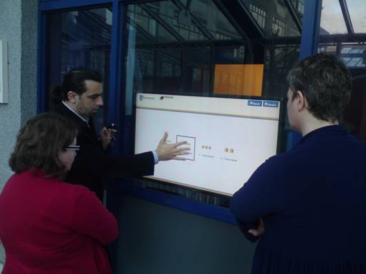 Mihai Bilauca, Limerick City Council, demonstrating the DIEGO platform in City Hall